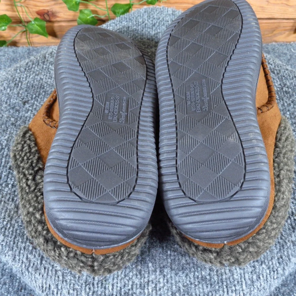 Dearfoams Marshall Mens Clog Slipper Size 9-10 Lounge Indoor Outdoor Brown Suede